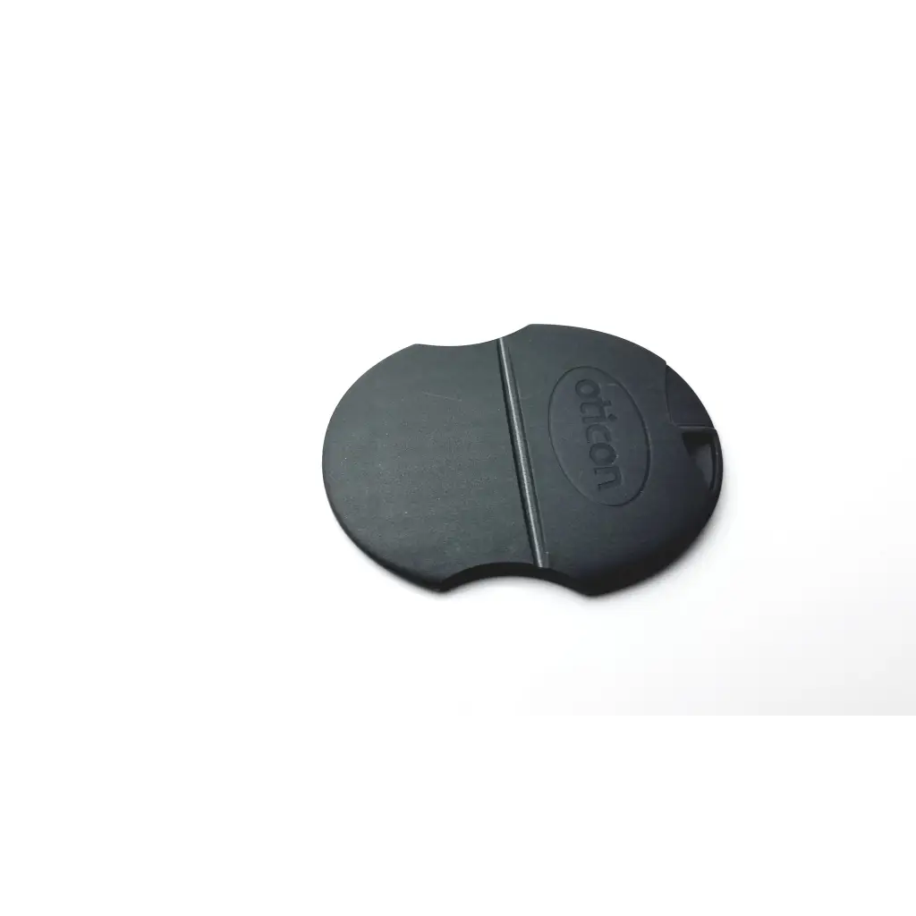 Black silicone oticon t-cap mic lens cap with aticon embossed logo for hearing aids protection