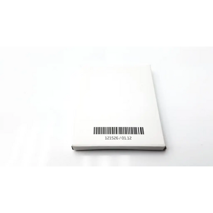 White rectangular box showing barcode and code for oticon t-cap microphone cover for hearing aids mid brown