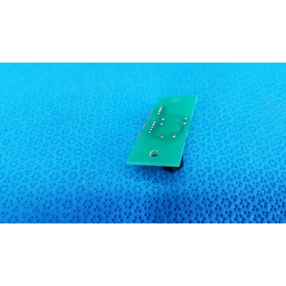 Green rectangular pow pcb power circuit board with silver solder points and central hole for topcon retinal camera