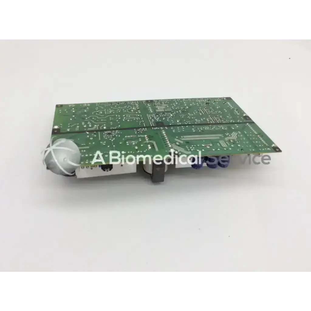 Panasonic main power supply board green circuit board with silver soldered components and white cylindrical connector