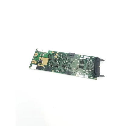 Pcb 1014075 rev a control signal green printed circuit board with black and gold electronic components