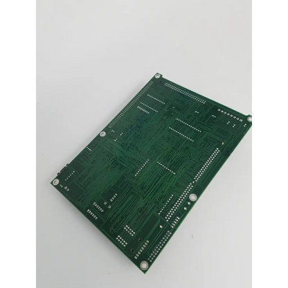 Green rectangular control board bbca2-12 50-01981-00 with silver solder pads and component mounting holes