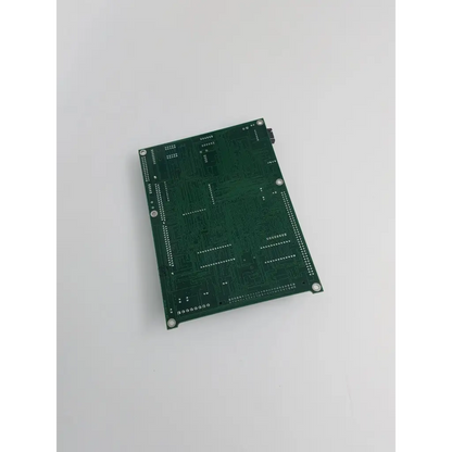 Green rectangular control board bbca2-12 50-01981-00 with silver solder pads and mounting holes for electronic use