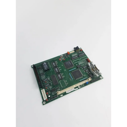 Green control board bbca2-12 with black integrated circuits and connectors for electronic device PCB 50-01981-00
