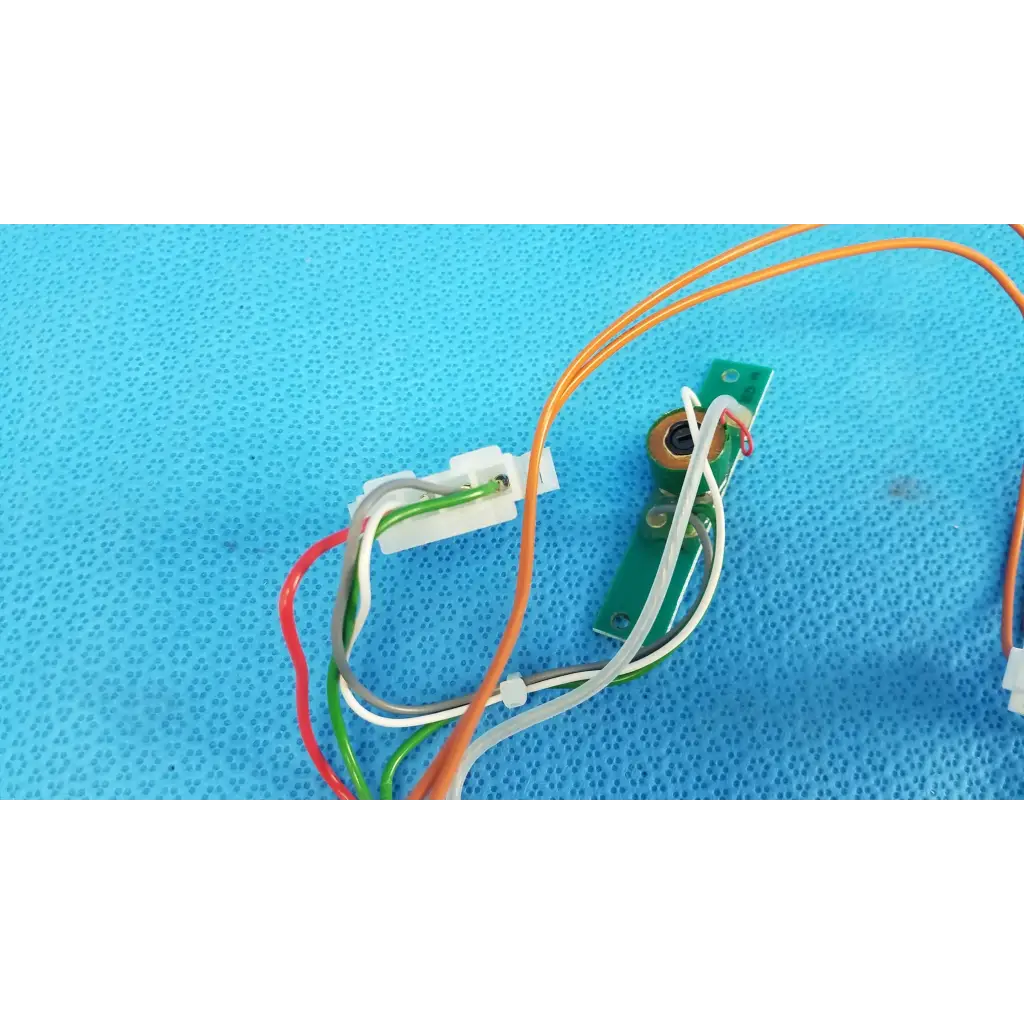 Green circuit board with multicolored wires and white connectors harness assembly for topcon trc-nw6s retinal camera
