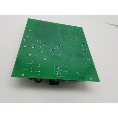 Green rectangular peak surgical dc power supply board mc-00147 rev 6 with silver traces and mounting holes