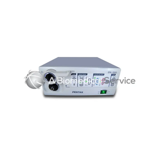 White pentax epk-1000 video processor with control knobs and green power indicator for biomedical service use