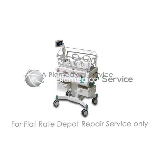 Philips ATOM V-2200 medical incubator with transparent acrylic walls and digital monitor for flat-rate repair service