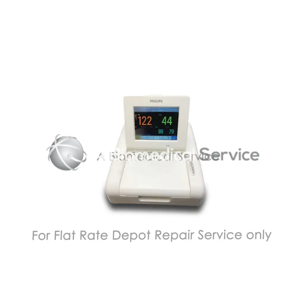 White philips avalon fm30 m2703a portable cardiac monitor with digital display for medical equipment repair service flat-rate repair