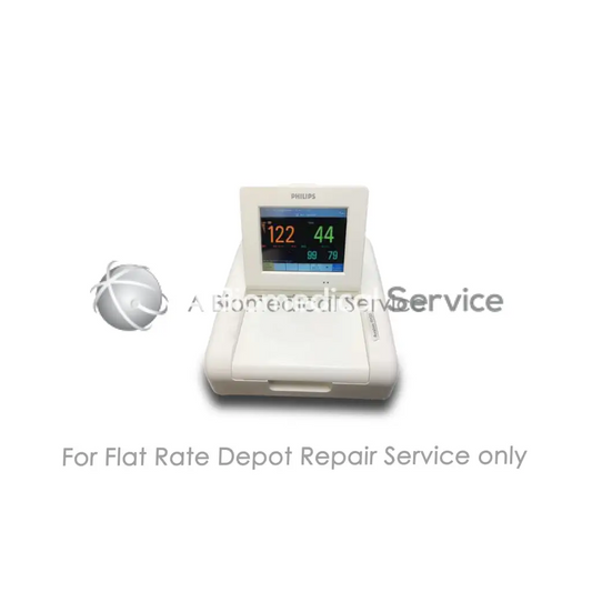 White philips avalon fm30 m2703a portable cardiac monitor with digital display for medical equipment repair service flat-rate repair