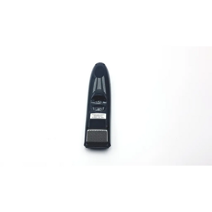 Black plastic philips dictation precision microphone with sleek elongated design and textured grip for easy use