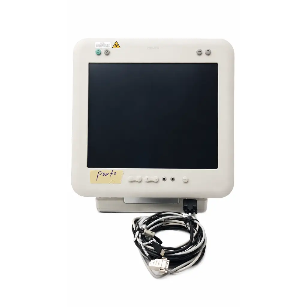 Philips eleva examination control advance EEC-A controller is a white biomed certified medical monitor with coiled cables