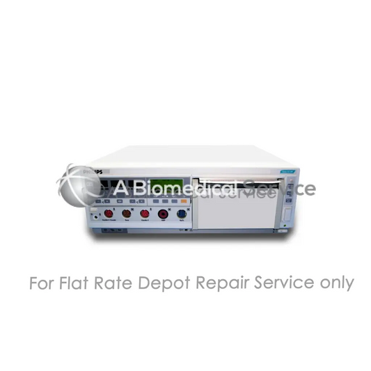 White philips 50xm m1360b fetal monitor with digital display and colored buttons for medical equipment repair service