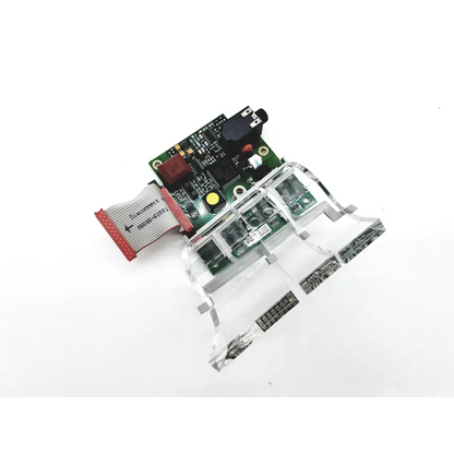 Clear acrylic Philips IntelliVue MP40 MP50 ECG out alarm circuit board with green PCB and red gusconnect cable for hp laptop