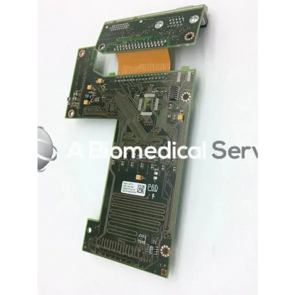 Green circuit board with gold connectors and flexible orange ribbon cable for philips intellivue mp70 m8071-67011