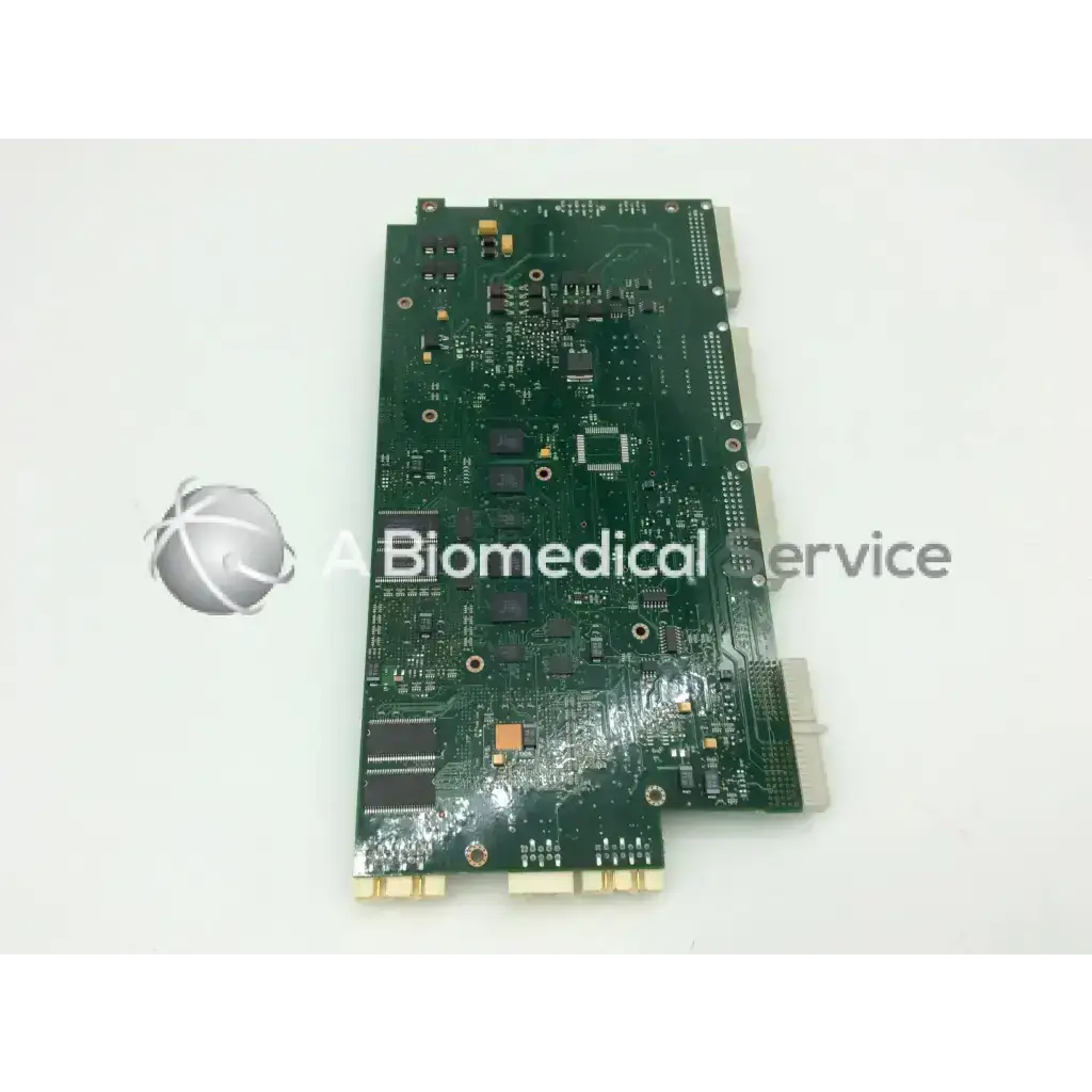 Green printed circuit board with electronic components and gold connectors for philips intellivue mp70 m8050-66422