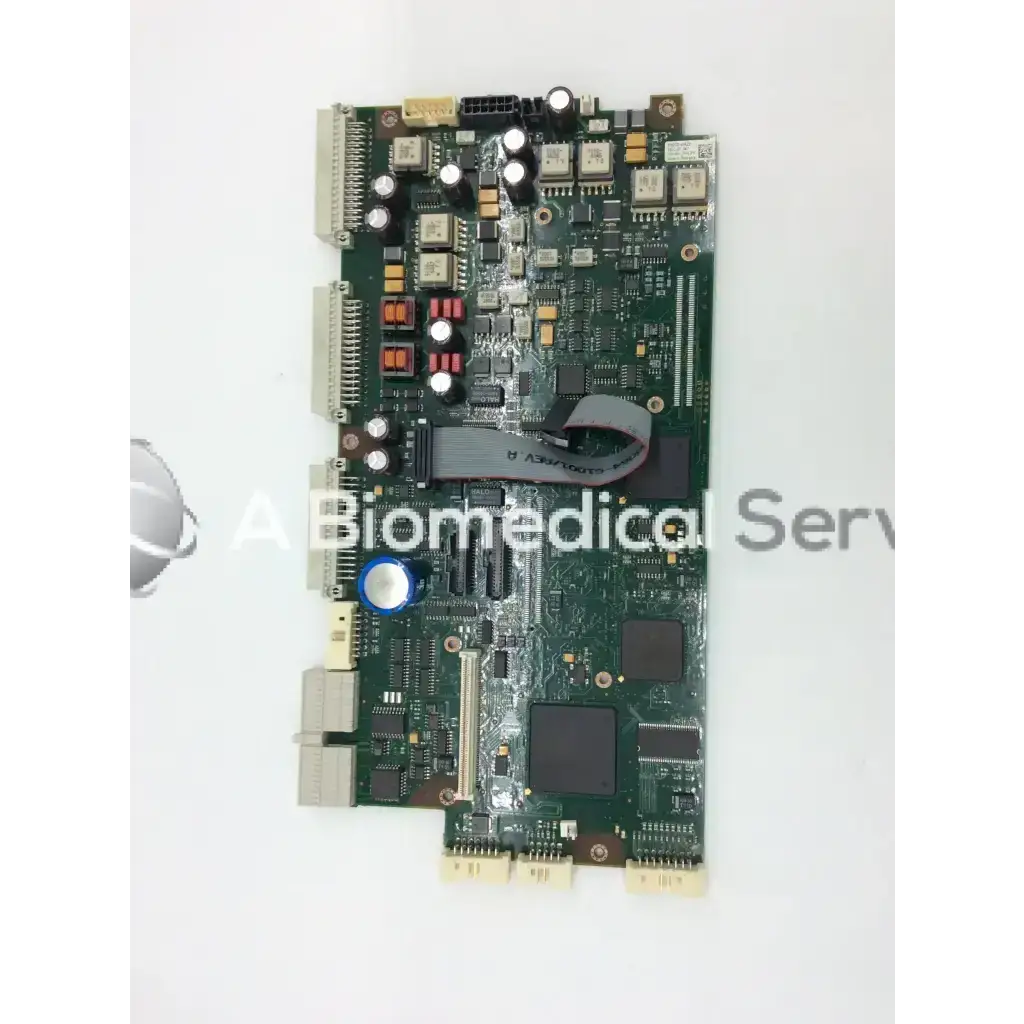 Green circuit board with electronic components and connectors for philips intellivue mp70 patient monitor m8050-66422