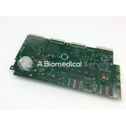 Green rectangular circuit board with black integrated circuits and silver connectors for philips intellivue mp70 m8050-66422