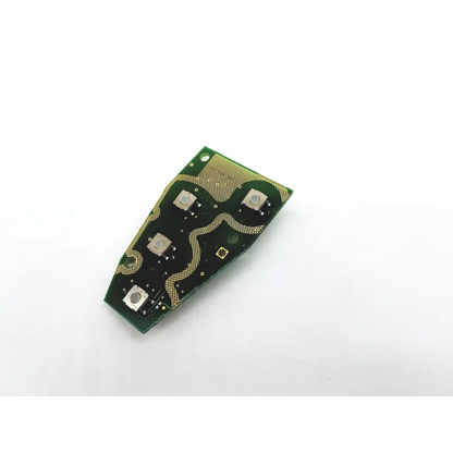 Green circuit board with four silver tactile switches and gold traces for philips intellivue navigation speed point controller knob