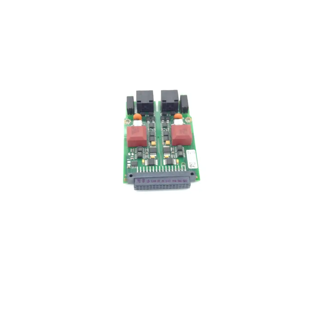 Philips Intellivue RS232 serial port dual interface green PCB with black connectors and red capacitors for biomedical service replacement parts