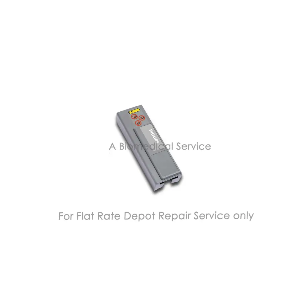 Gray philips laerdal hewlett medical equipment with yellow and orange button panel for heartstart fr1 aed repair service
