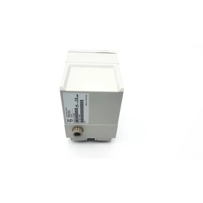 White rectangular philips m1008b nbp module with metallic threaded connector and labeled specifications on its side