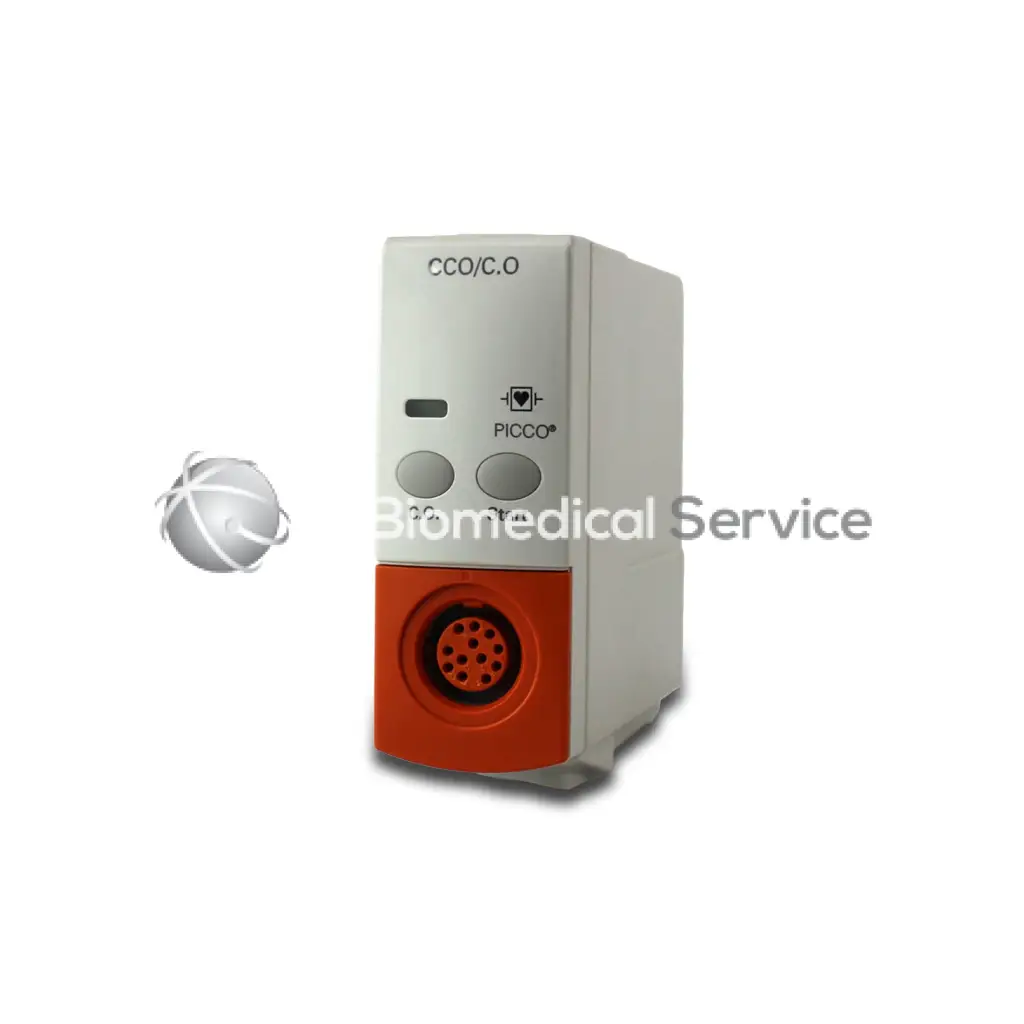 White and orange philips m1012a cardiac output medical device with cco c.o and picco branding on front panel