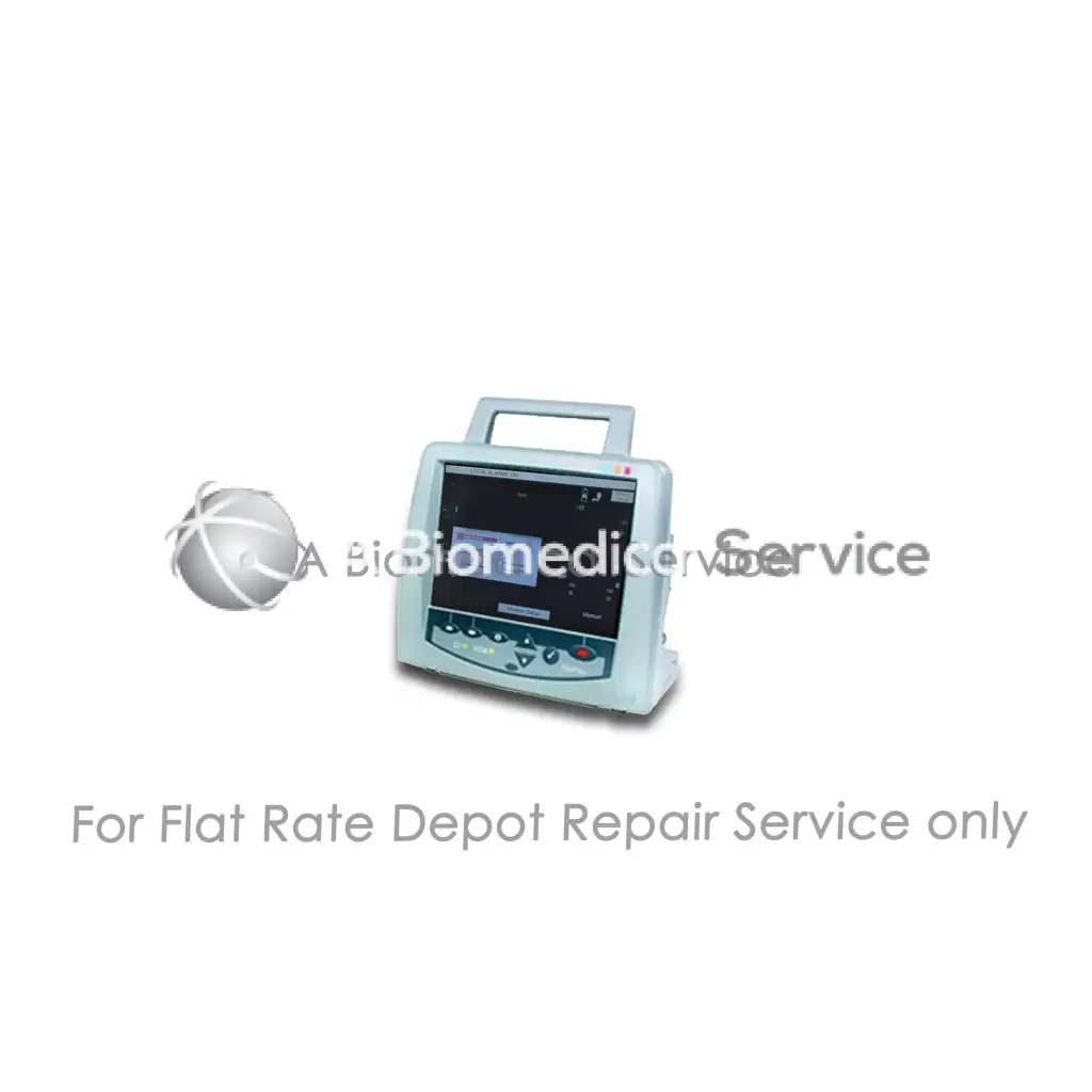 Light blue philips m2636a telemon portable medical monitor with handle and control panel for repair service
