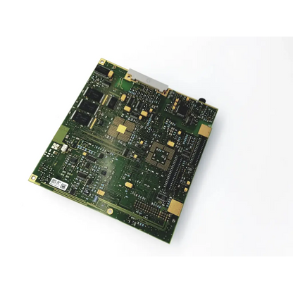 Philips m3046-66402 gold-plated patient monitor circuit board with green pcb and black integrated circuits