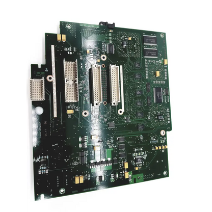 Green patient monitor circuit board with multiple connectors and integrated circuits for philips m3046-66402 use