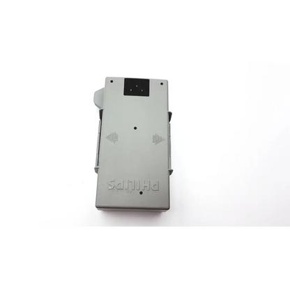 Gray philips m3539a heartstart mrx hd audio receiver with black power port and speaker icon embossing on the back side
