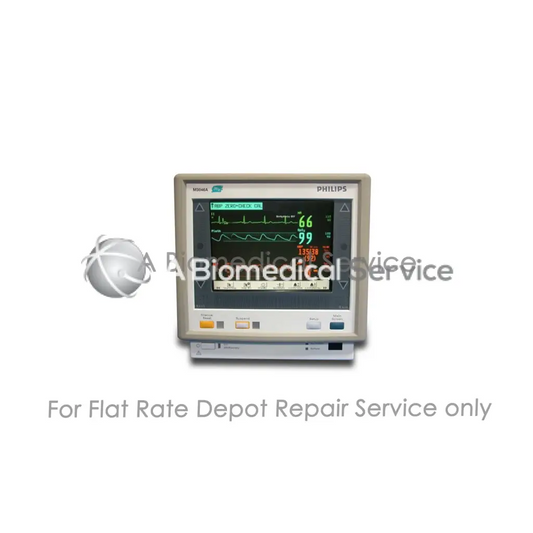 Beige philips m4 series patient monitor with digital vital signs display for philips m4 series monitor repair service