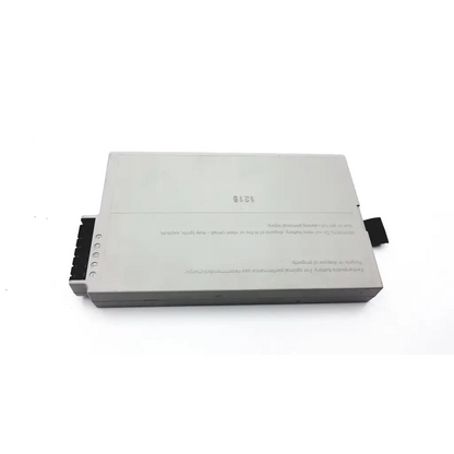 Silver rectangular philips m4605a 65wh lithium ion battery with black connectors and printed specifications