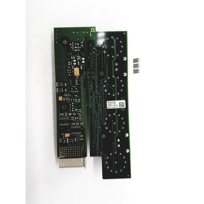 Green philips m8062-26441 module rack board with black soldered components and white label for electronic use