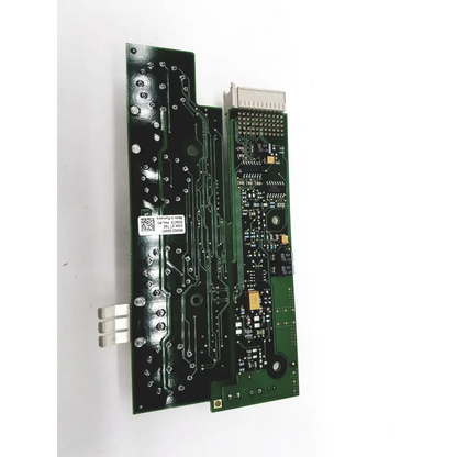 Green philips m8062-26441 module rack board with silver solder points and electronic components on back side