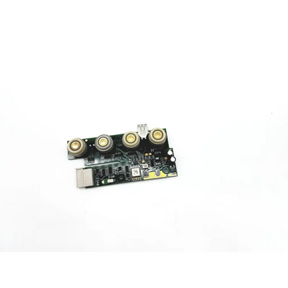 Philips m8062-26441 side module rack board green circuit board with four gold circular connectors and silver connector end