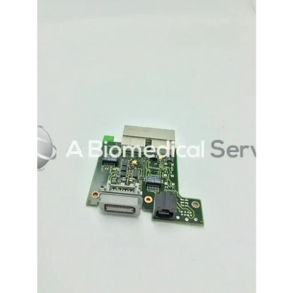 Green m8080-26401 intellivue mp60 circuit board with silver connectors and black components for philips mp60 device