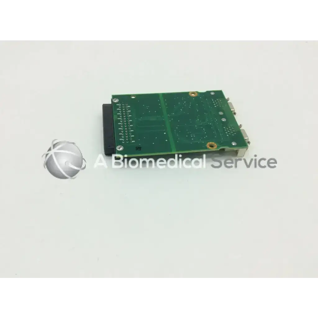 Green rectangular philips m8086-67021 monitor remote interface circuit board with metallic connectors and solder points
