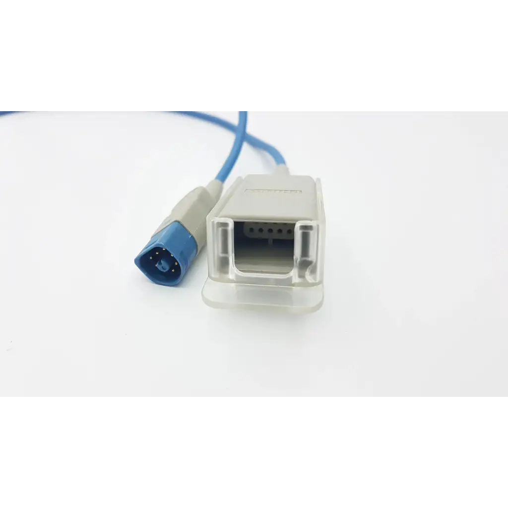 Gray and blue medical connector cable with rectangular plug housing for philips ref m1943a sp02 adapter cable 1.1m