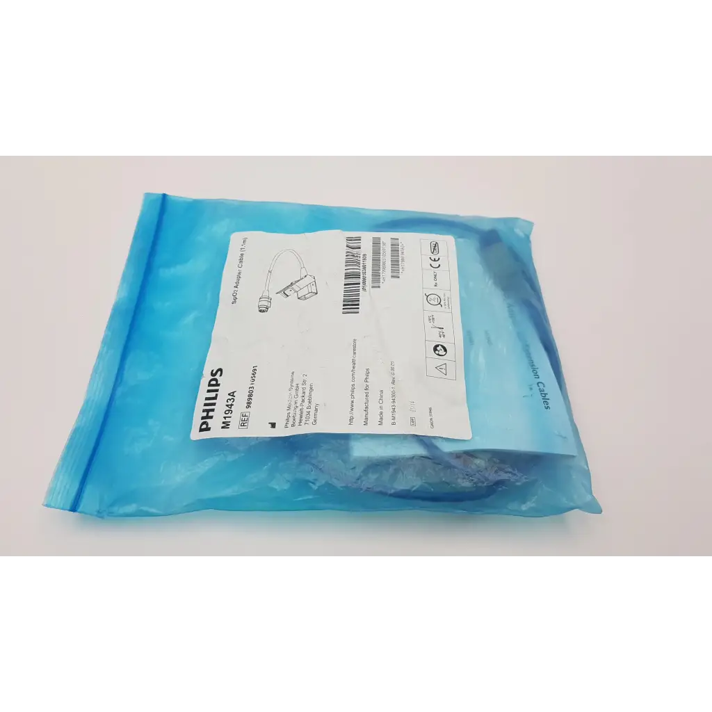 Philips ref m1943a sp02 adapter cable 1.1m packaged in translucent blue plastic bag with white labeling