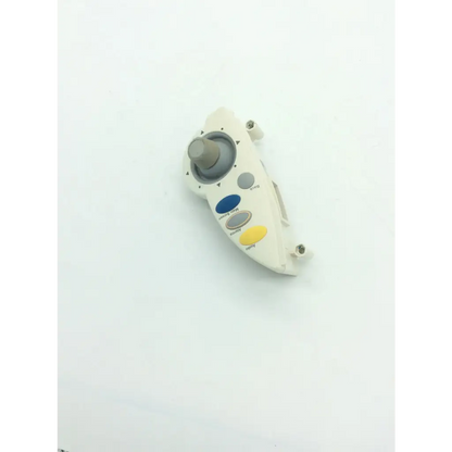 White plastic game controller with gray joystick and blue yellow buttons for philips speed point m4046-61402 assembly