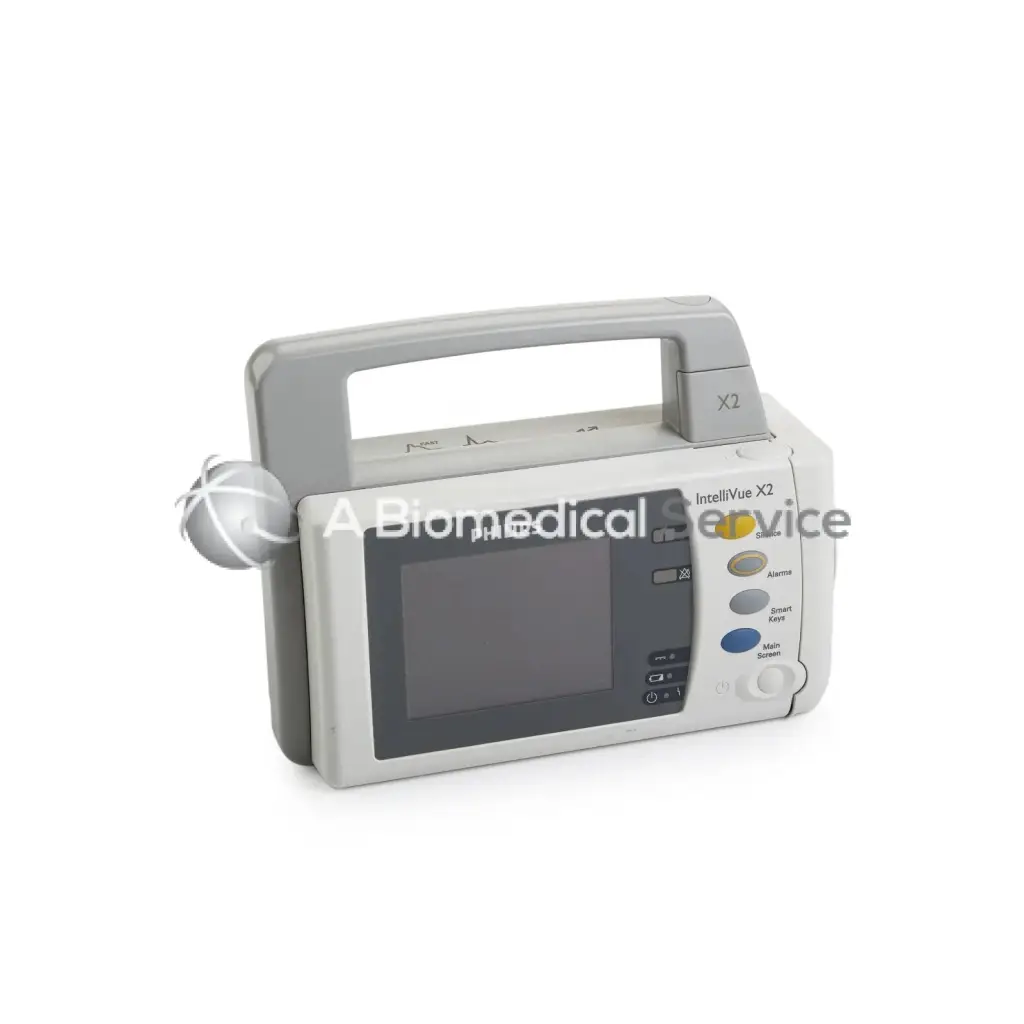 Philips x2 m3002a module option a04c06 gray and white intellivue x2 infusion pump with handle screen and control buttons