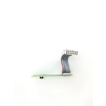 Green circuit board with gray ribbon cable and white connector for phillips m8065-67041 patient monitor switch medical bulb parts