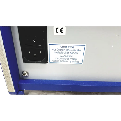 Black power input panel on the back of physik instrumente e-501 3 channel servo controller lvpzt amplifier system