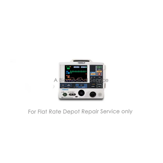 White physio control lifepak 20 defibrillator monitor with digital screen and buttons for medical equipment repair service