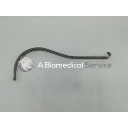 Curved metallic narrow deaver retractors with polished finish and two distinct ends 1 inch by 14 inches