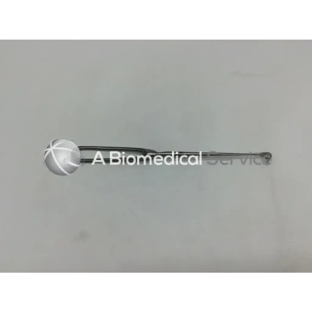 Silver-colored metallic cushing vein retractor with rounded spherical end and slender handle for precise vein access
