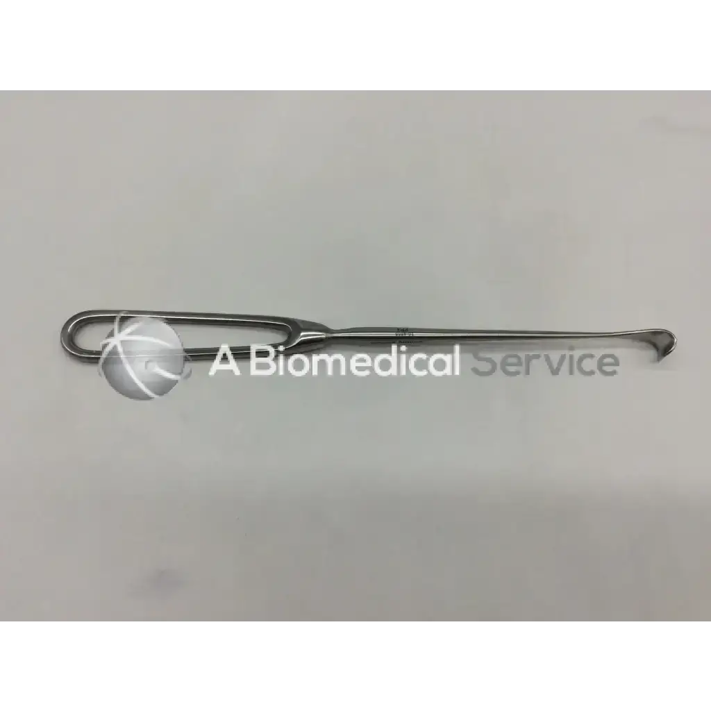 Stainless steel cushing vein retractor with curved handle and tapered tip for precise vein exposure and retraction