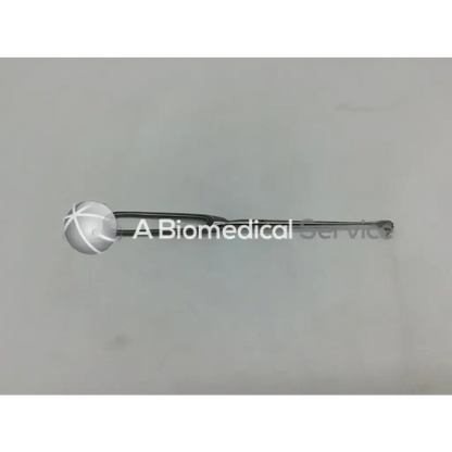 Silver metallic cushing vein retractor with rounded spherical end and slender handle for precise vein access