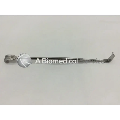 Pilling 164752 senn retractor surgical stainless steel with curved angled tip and locking mechanism at handle end